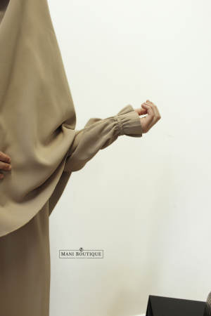 meisjes cute sleeves soft taupe