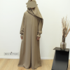 meisjes cute sleeves soft taupe
