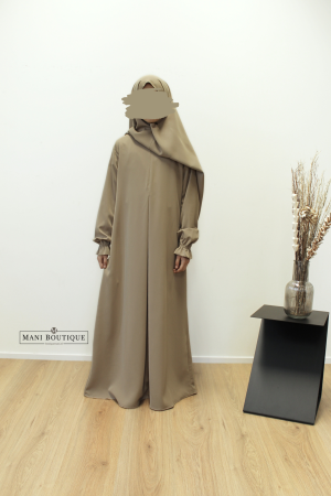 meisjes cute sleeves soft taupe