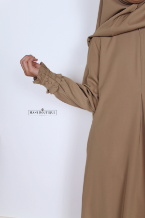 Meisjes abaya Lina warm taupe
