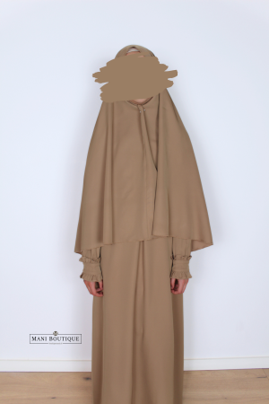 khimaar meisjes warm taupe
