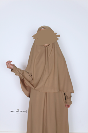 khimaar meisjes warm taupe