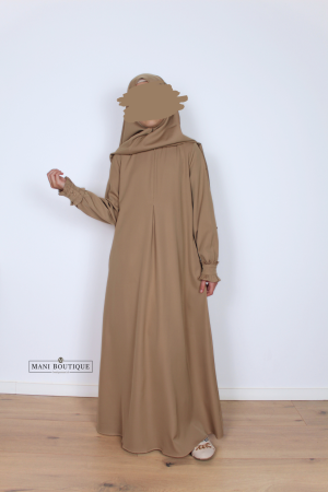 Meisjes abaya Lina warm taupe