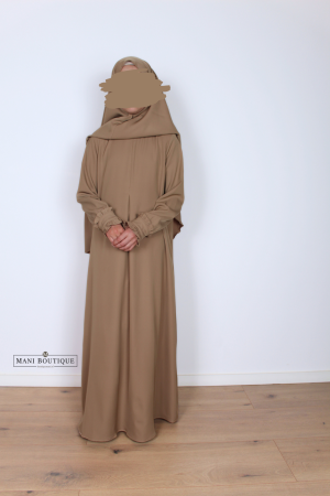 Meisjes abaya Lina warm taupe