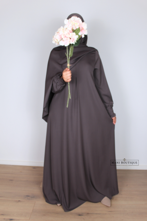 abaya lina dark aubergine
