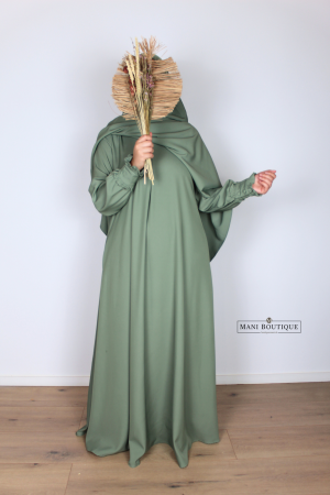 abaya lina medium green