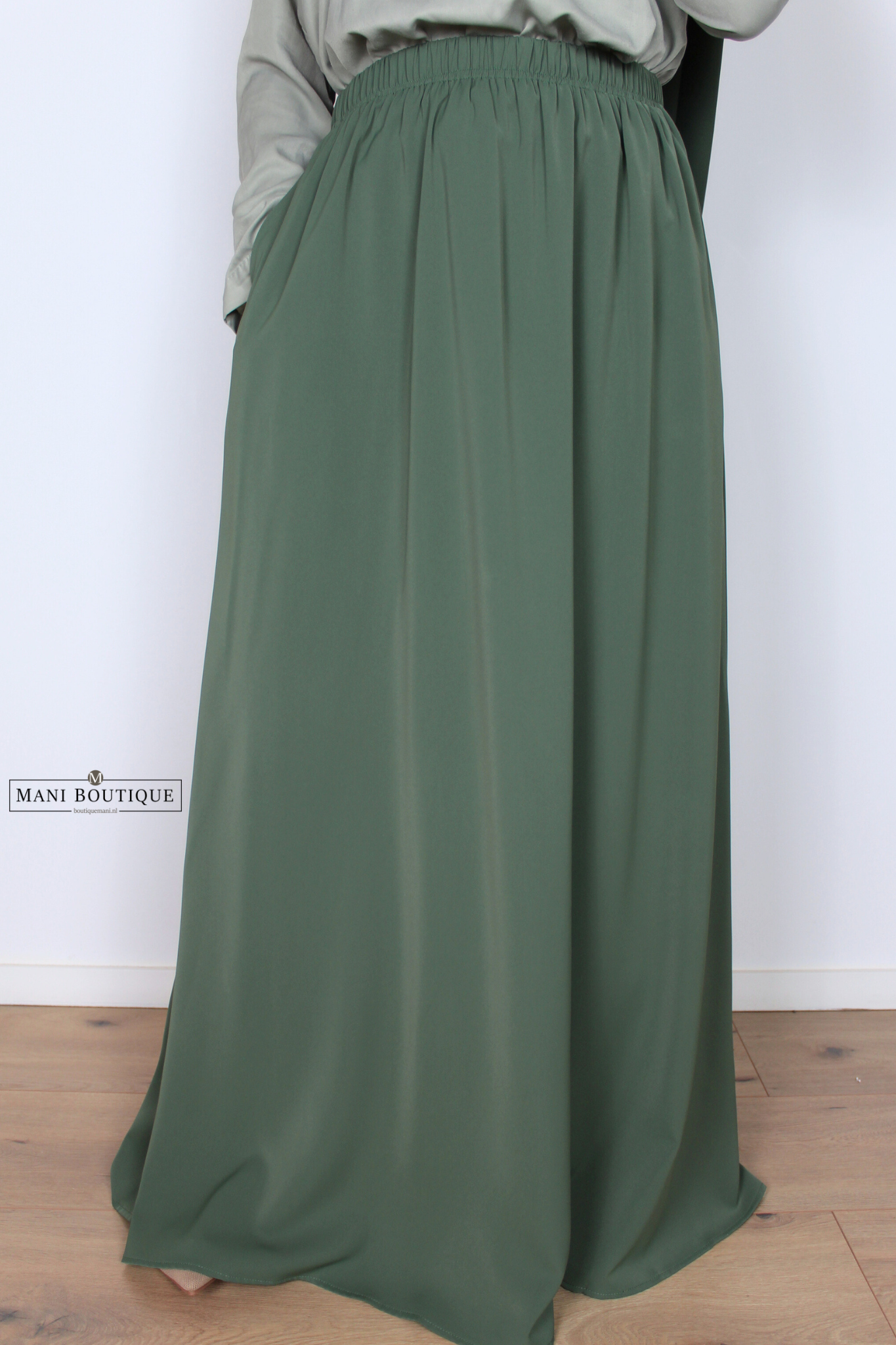 Maxi rok forest green (3 lengtes - lightweight) - Afbeelding 3