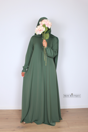 abaya cute sleeves forest green
