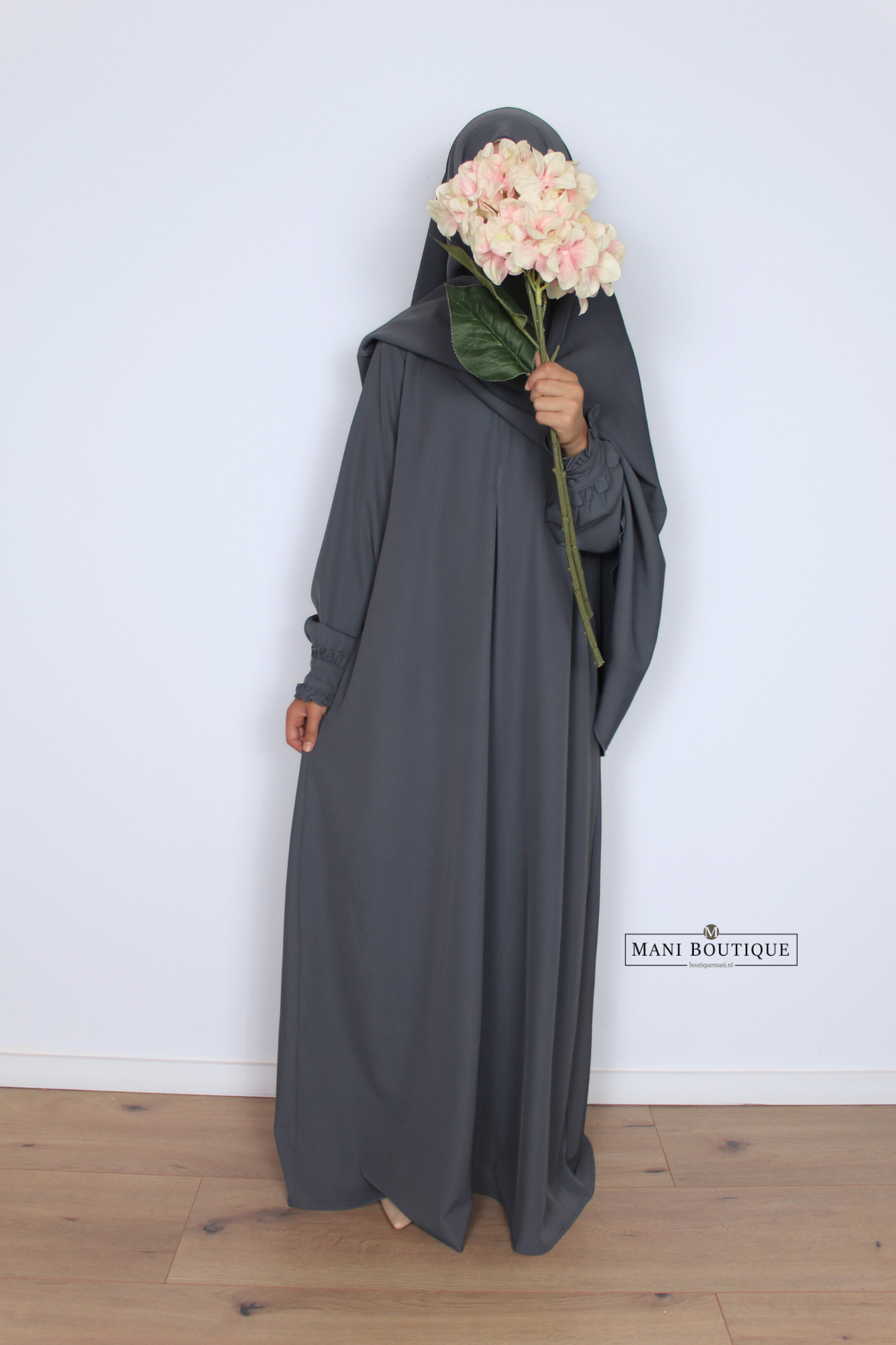 Meisjes abaya Lina midnight slate (mediumweight) - Afbeelding 2