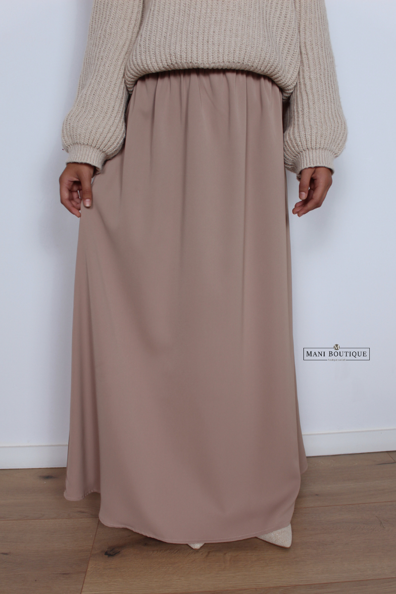 meisjes maxi rok nude