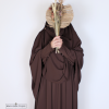 Abaya hafsa khimaar dark brown