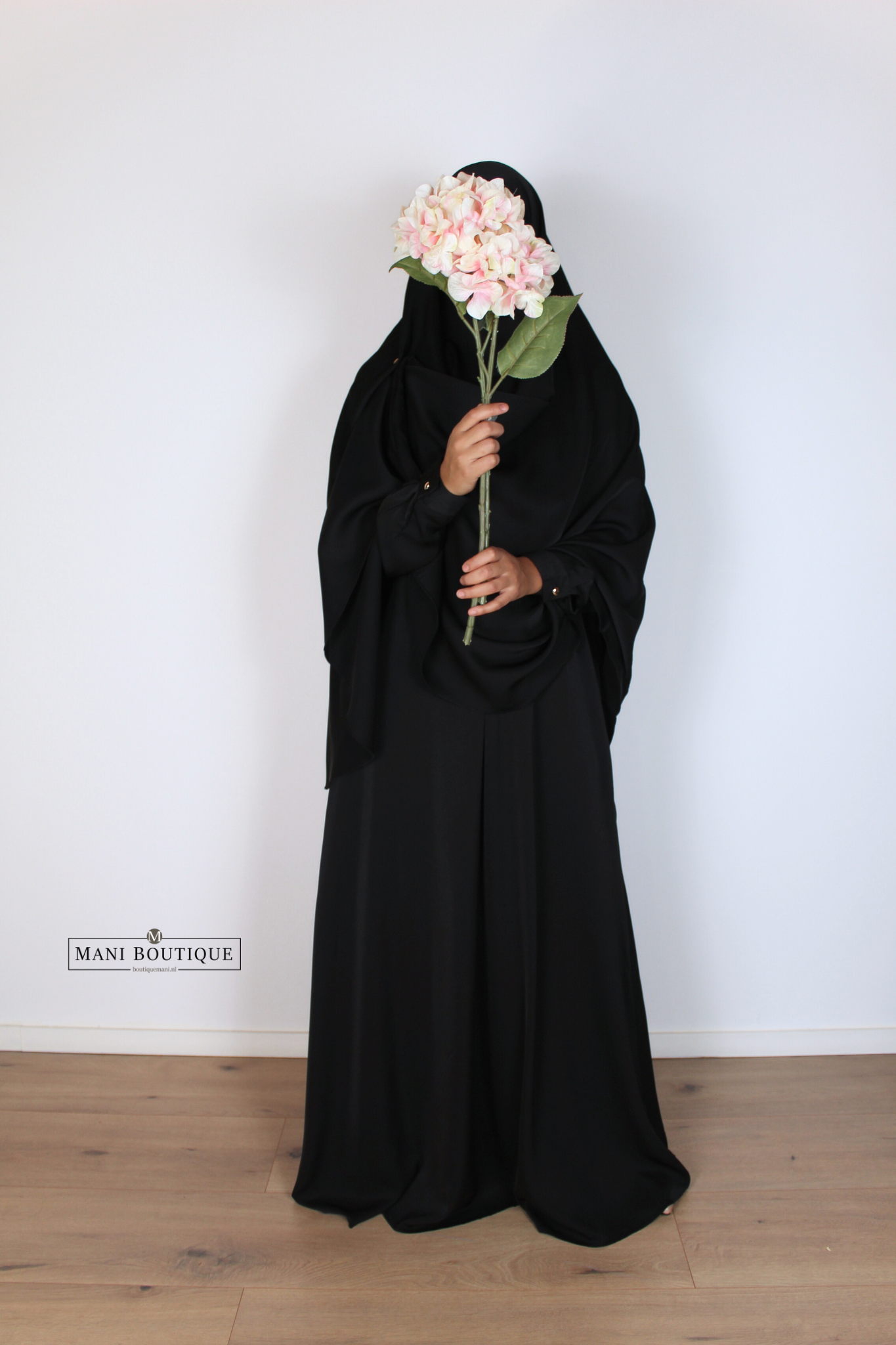 Basic abaya zwart (2 lengtes - lightweight) - Afbeelding 4