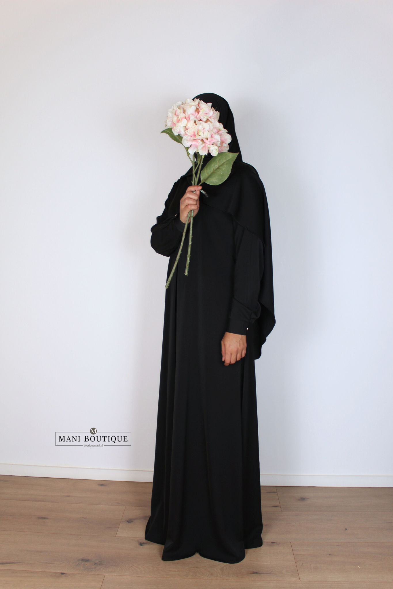Basic abaya zwart (2 lengtes - lightweight) - Afbeelding 3