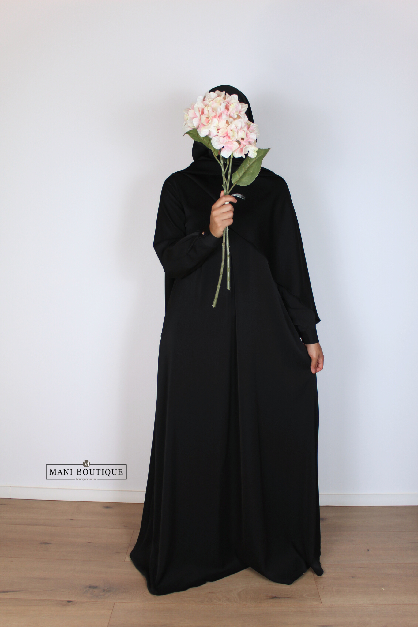 Basic abaya zwart (2 lengtes - lightweight) - Afbeelding 2