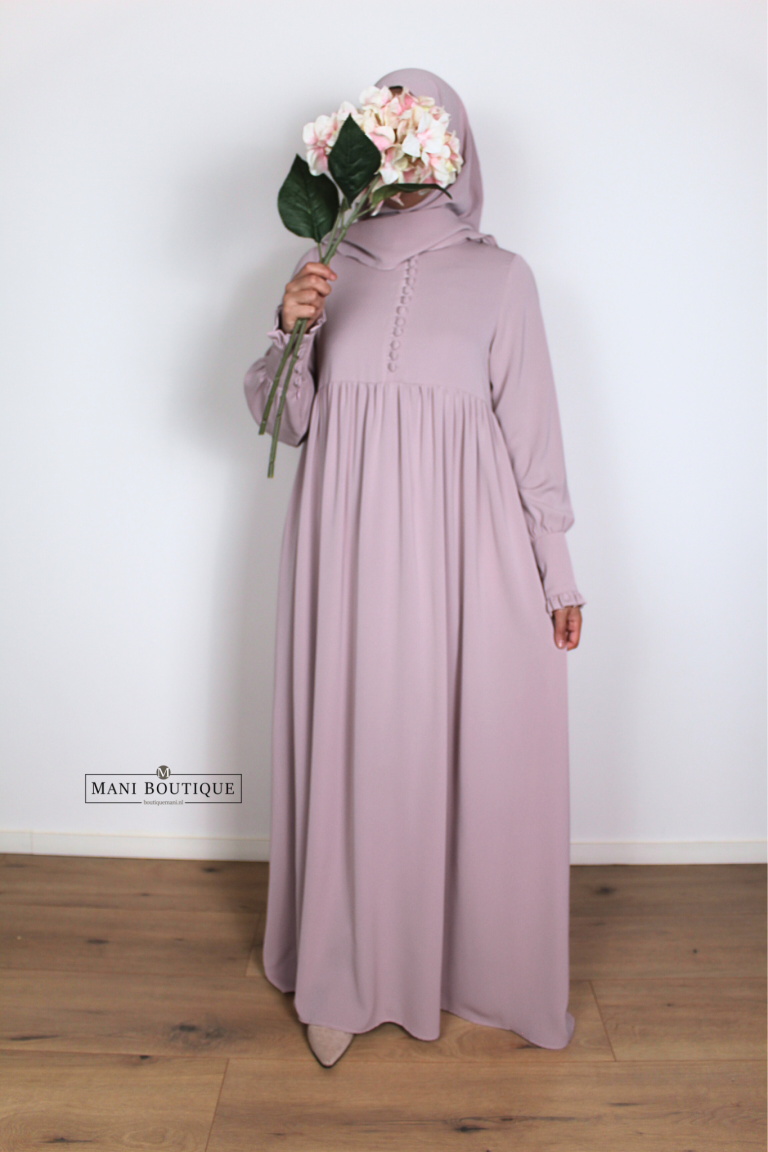 abaya hafsa lila pink