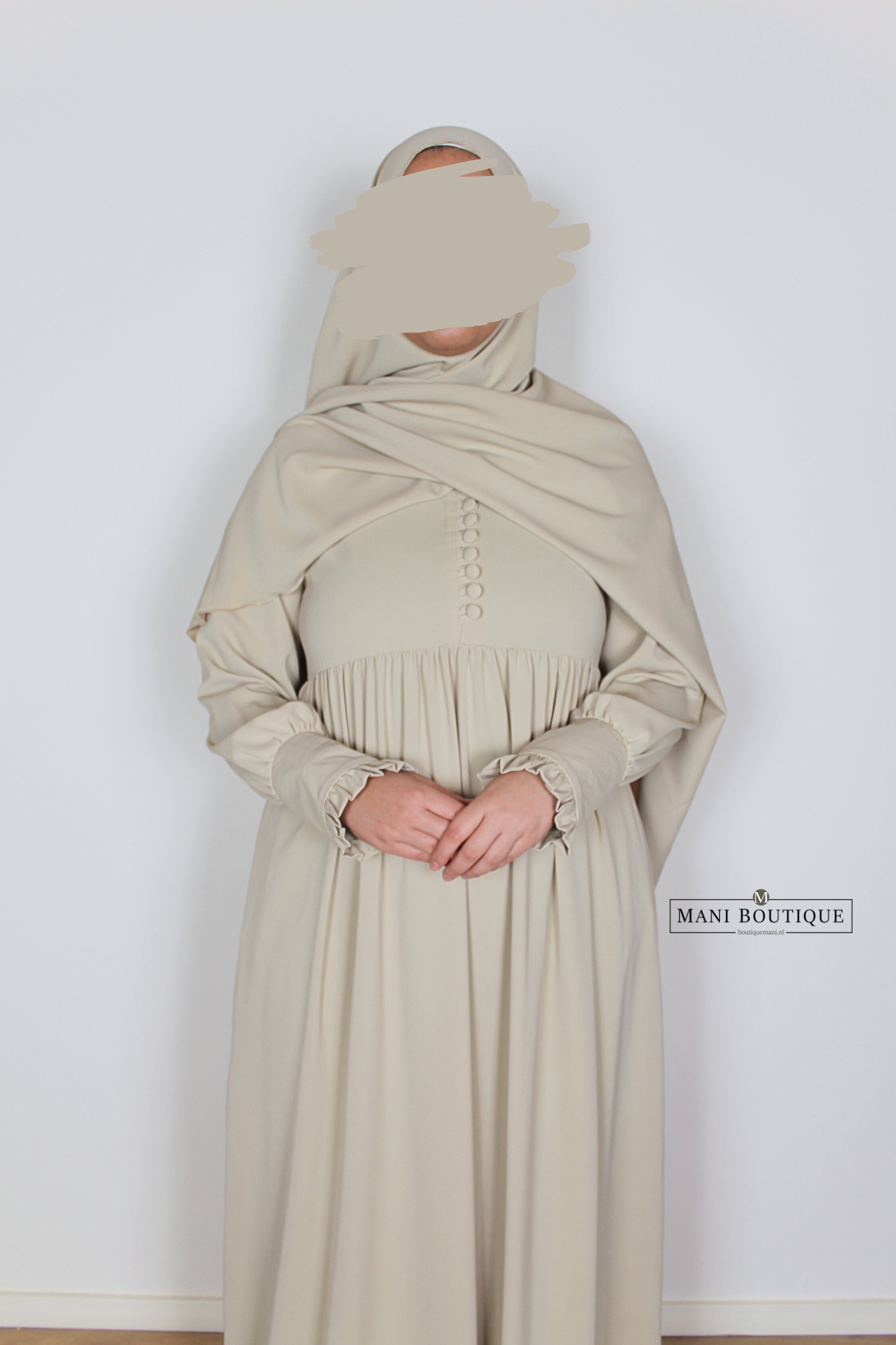 Abaya Hafsa old linen (2 lengtes - lightweight) - Afbeelding 2