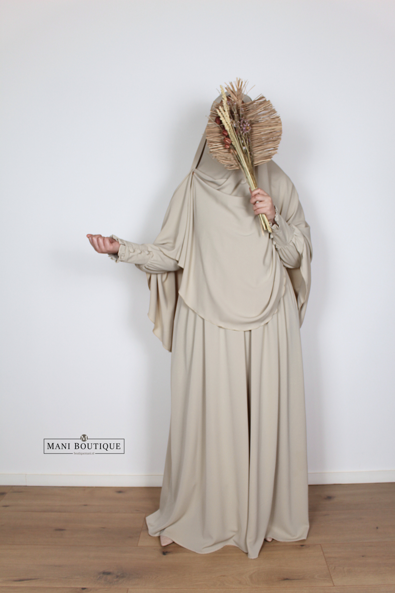 Abaya Hafsa old linen (2 lengtes - lightweight) - Afbeelding 4