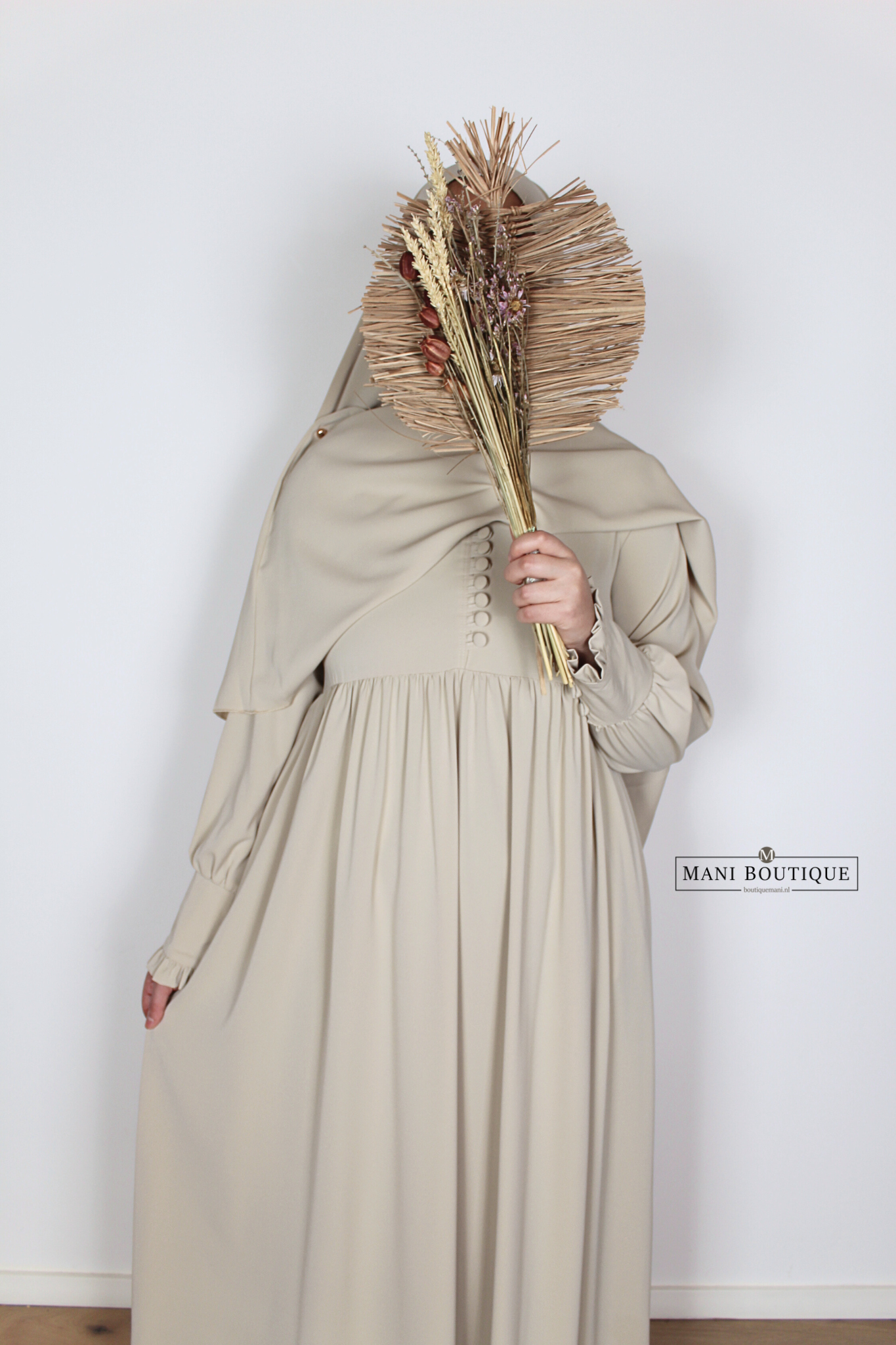 Abaya Hafsa old linen (2 lengtes - lightweight) - Afbeelding 5