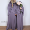 moeder dochter abaya cute sleeves dusty lila