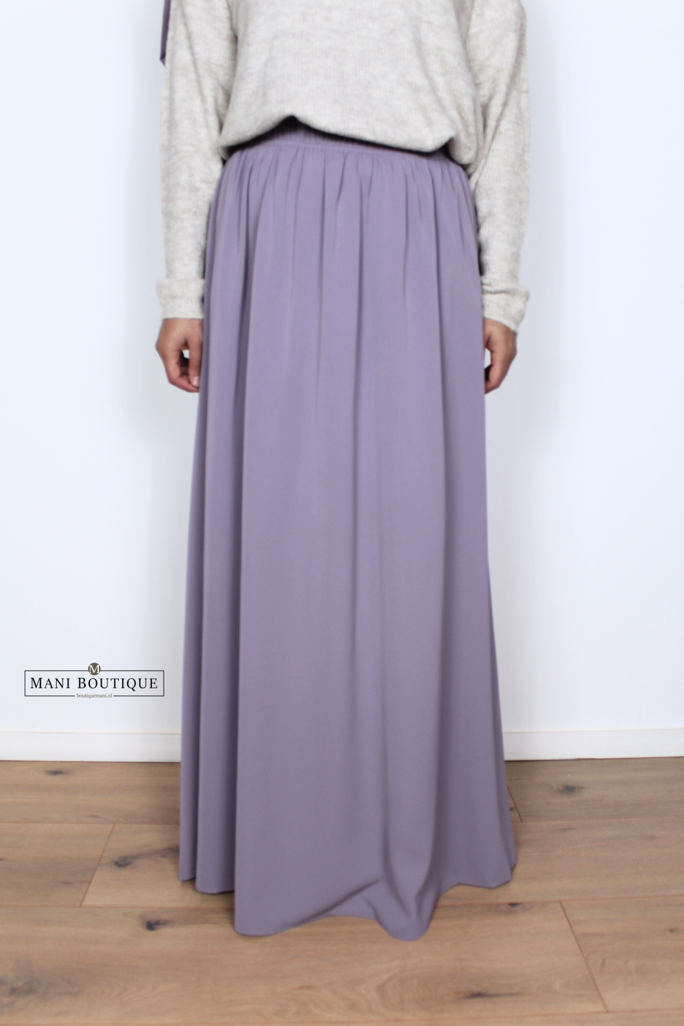 Maxi rok dusty lila (3 lengtes - lightweight) - Afbeelding 2