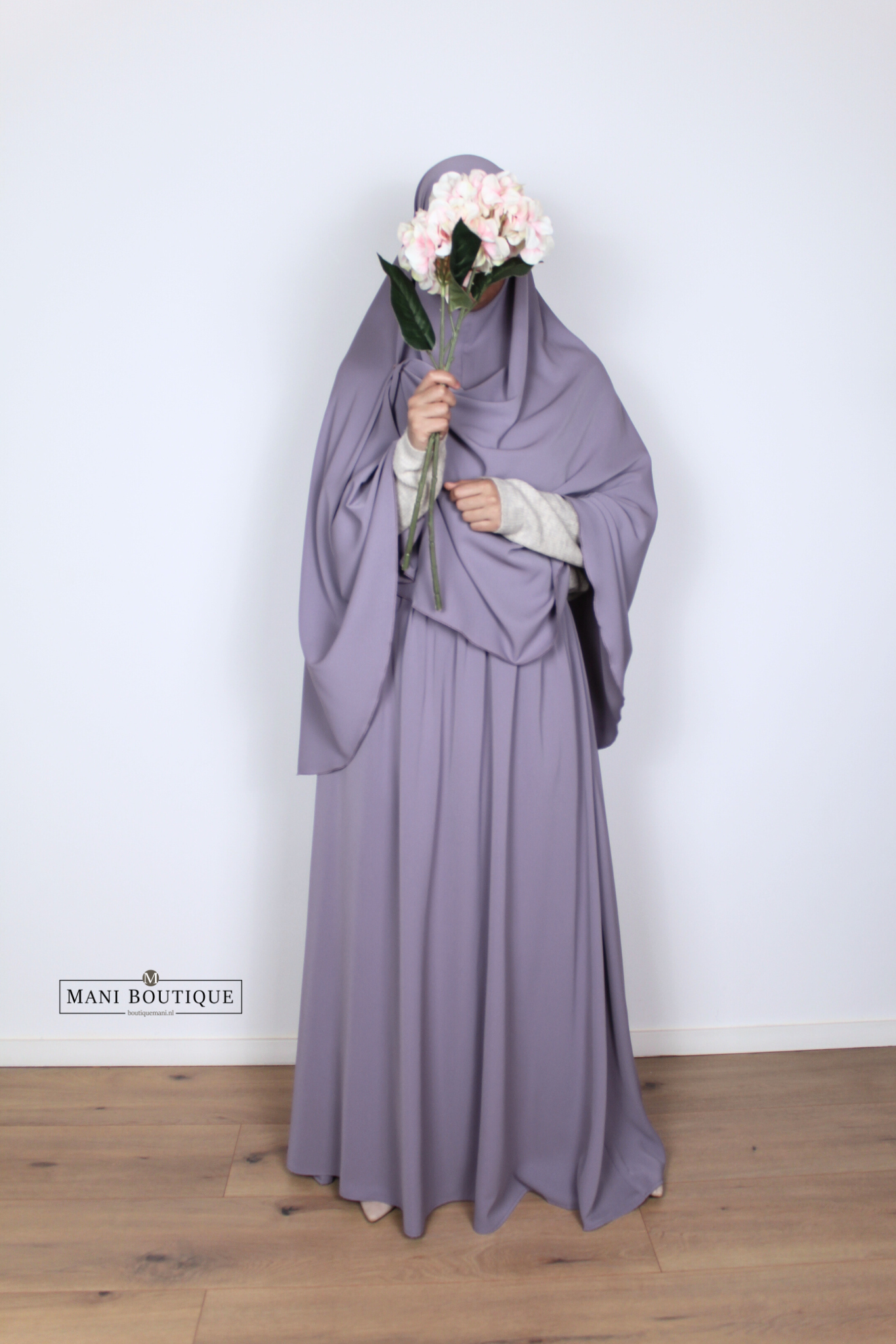 Maxi rok dusty lila (3 lengtes - lightweight) - Afbeelding 3
