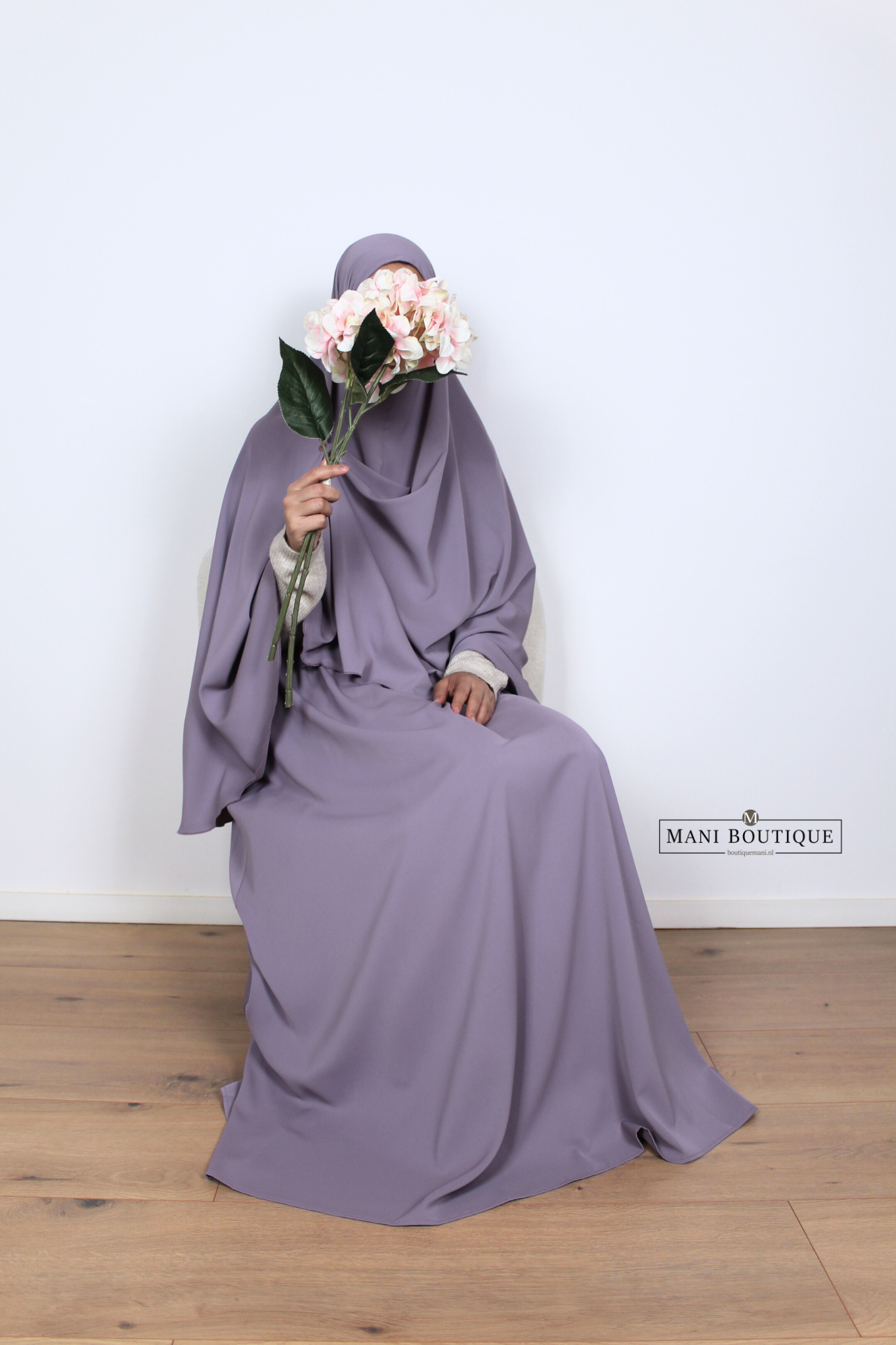 Maxi rok dusty lila (3 lengtes - lightweight) - Afbeelding 4
