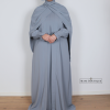 kimono abaya set dusty blue
