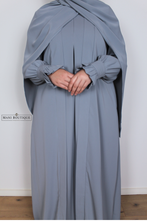 Alternative view of Kimono abaya set dusty blue (2 lengtes - lightweight)