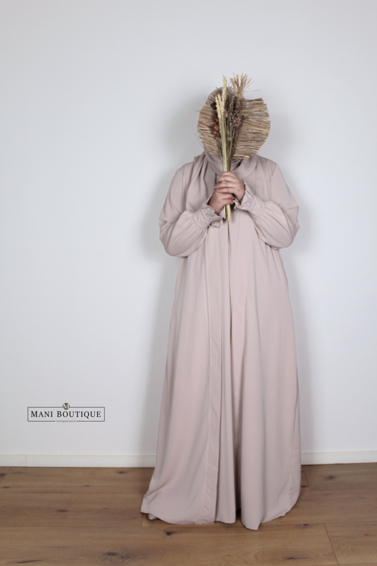 kimono abaya set icy pink