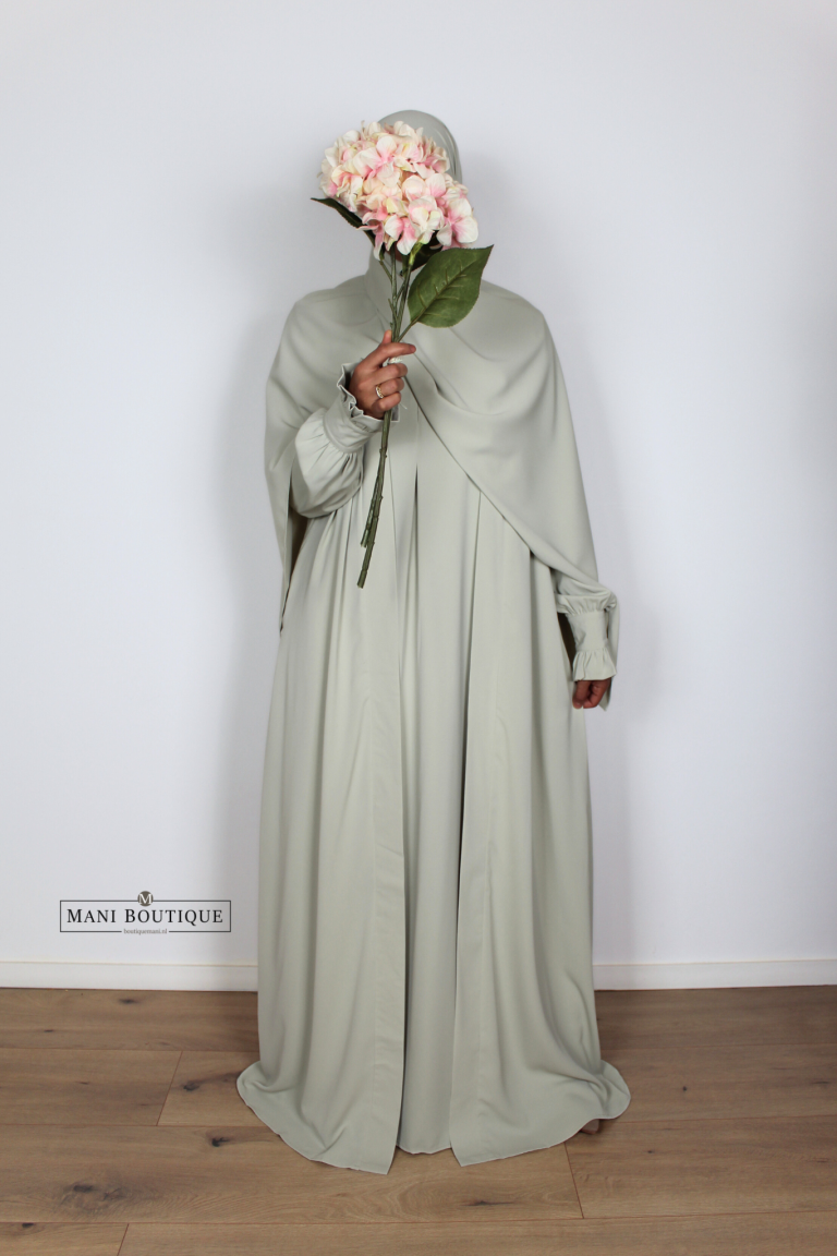 kimono abaya set soft mint
