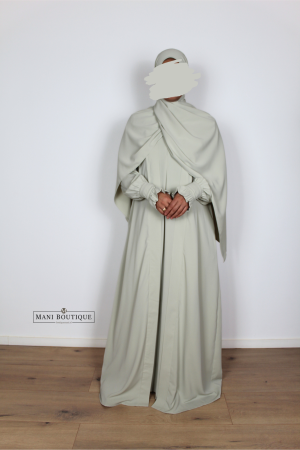 Alternative view of Kimono abaya set soft mint (2 lengtes - lightweight)