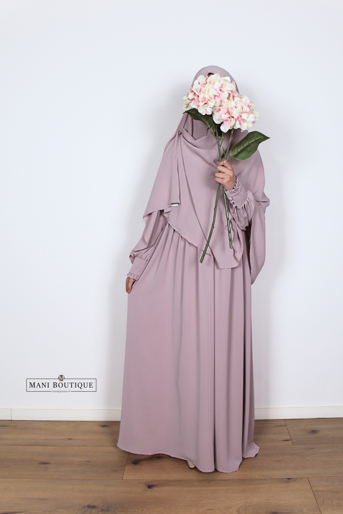 Meisjes khimaar Hafsa light pink (lightweight) - Afbeelding 4