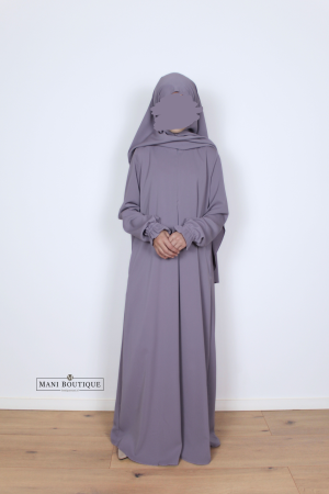 meisjes abaya cute sleeves dusty purple