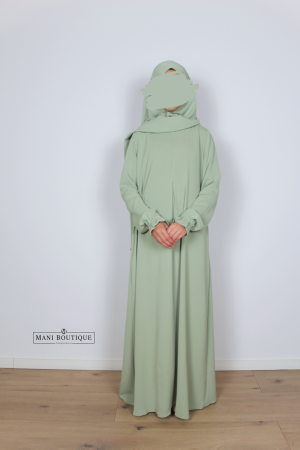 meisjes abaya light pistache