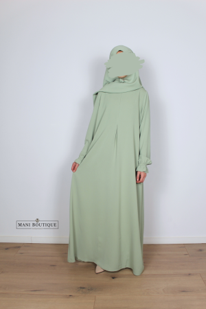 Alternative view of Meisjes abaya met cute sleeves light pistache (lightweight)