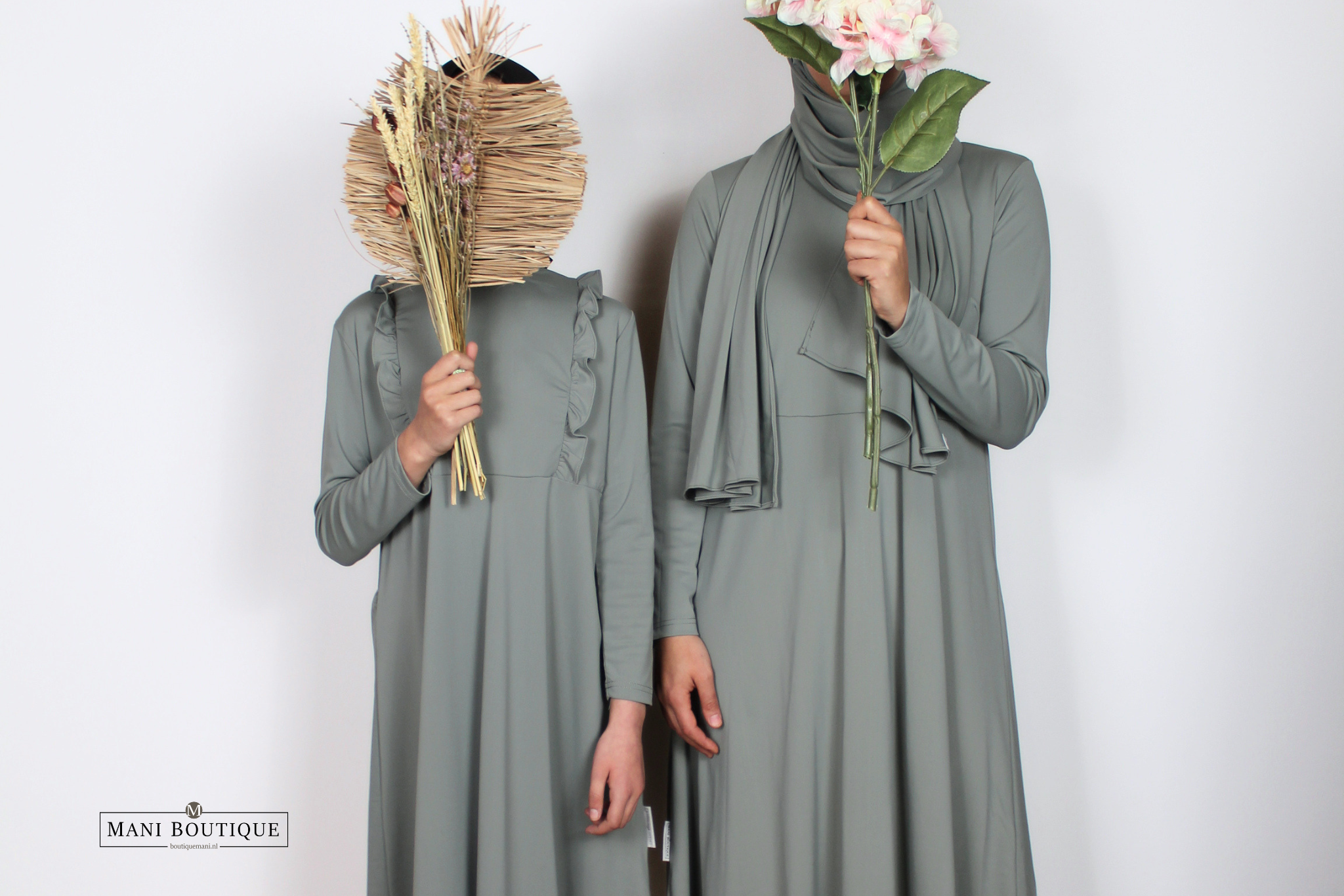 Burkini dames en meisjes dusty sage