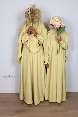 Alternative view of Abaya Lina butter yellow (2 lengtes - medium weight)