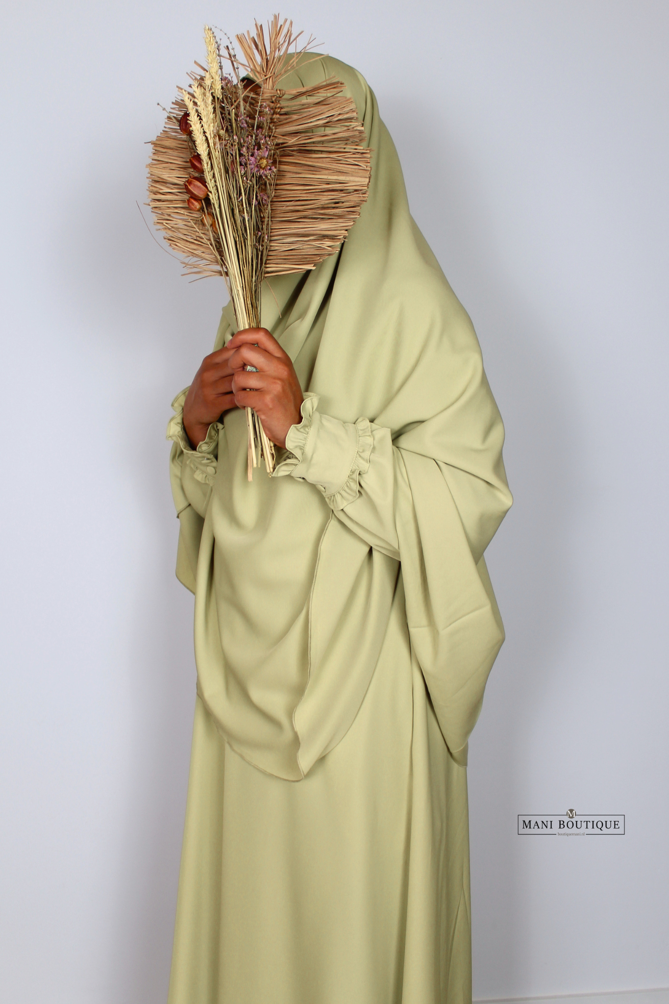 Khimaar dusty lime (heup en knie - medium weight) - Afbeelding 3