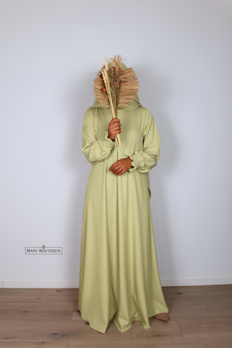 Abaya lina dusty lime