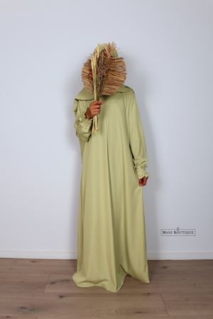 meisjes abaya dusty lime