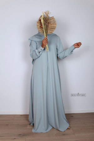 Alternative view of Basic abaya sky blue (2 lengtes - lightweight)