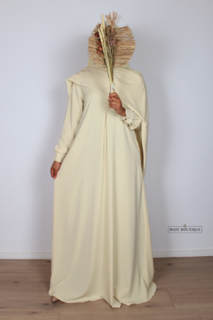 Alternative view of Basic abaya butter pearl (2 lengtes - lightweight)