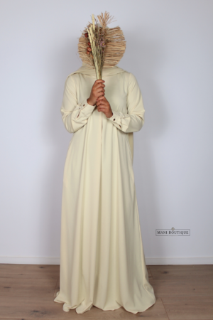 Basic abaya butter pearl