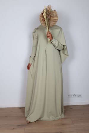 Basic abaya light pistachio