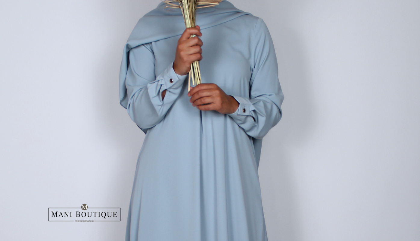Basic abaya sky blue