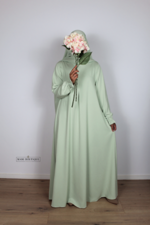 abaya cute sleeves mintgreen