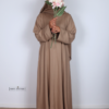 Linnen abaya warm sand