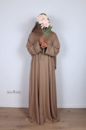Linnen abaya warm sand