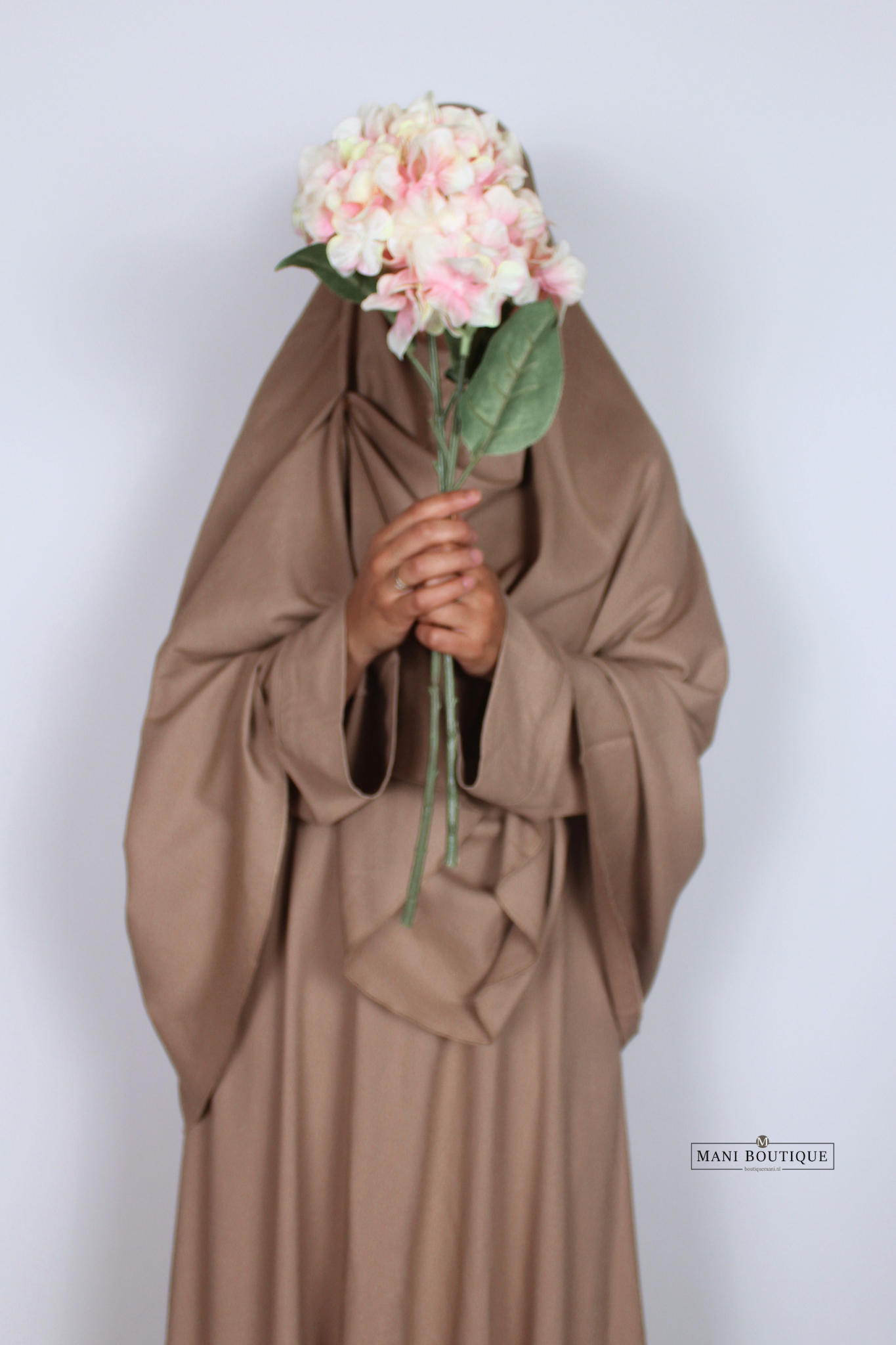 Khimaar linnen Safa warm taupe - Afbeelding 4