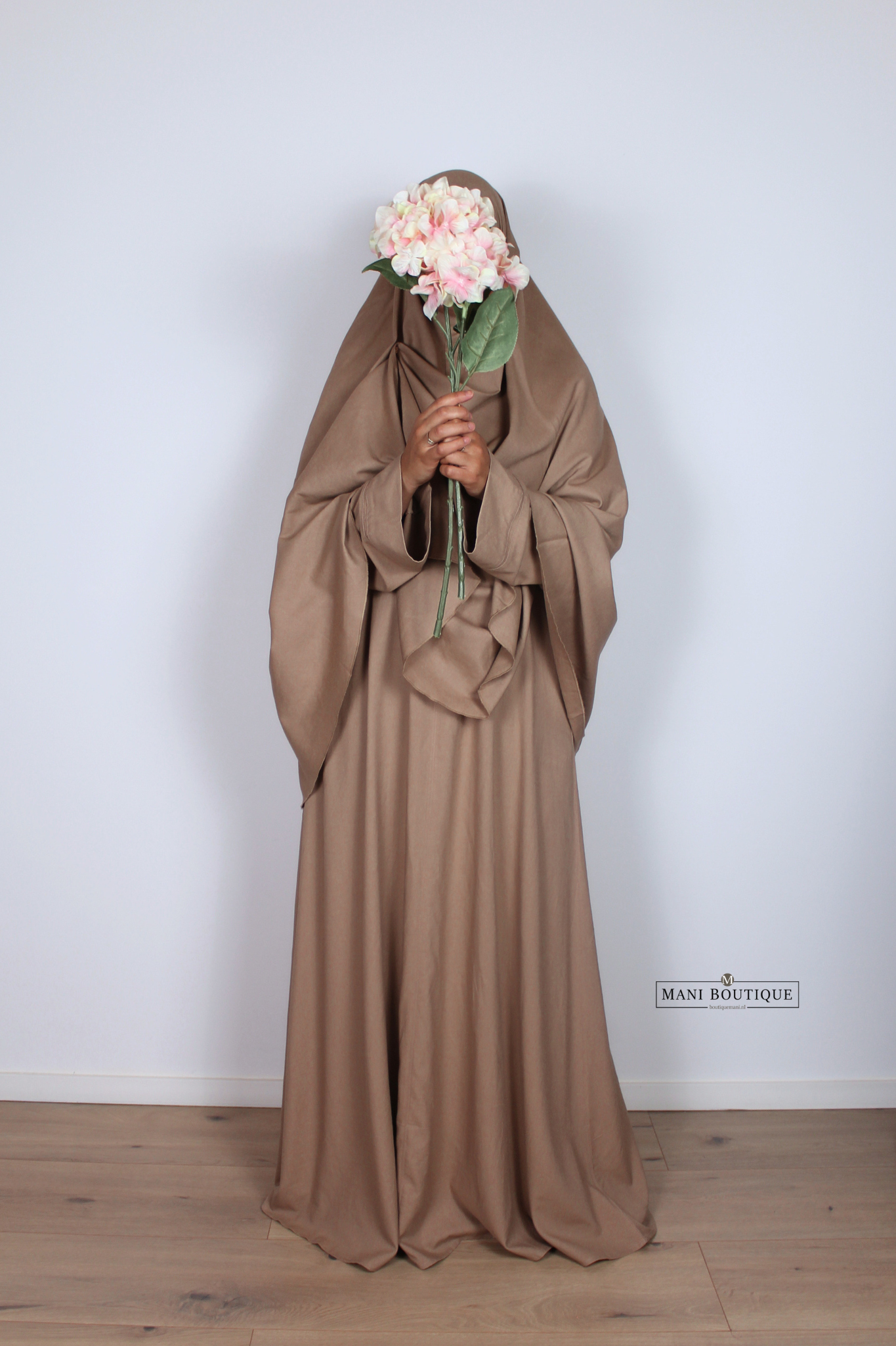 Khimaar linnen Safa warm taupe - Afbeelding 2